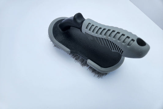 Tire & Carpet Brush Grey Inline Handle